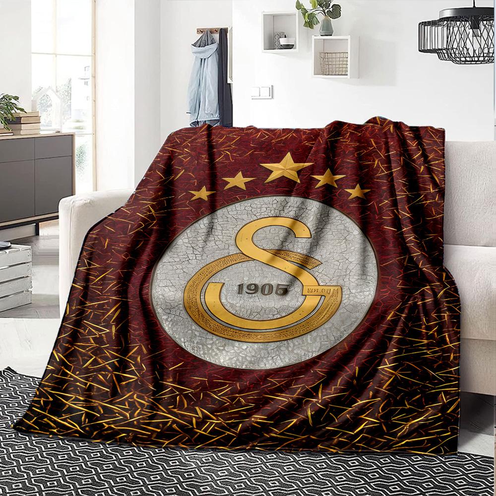 Aslanlar Galatasaray Blanket Ultra-Soft Suitable for Seaside Bed Chair Four Seasons Multipurpose Digital Print