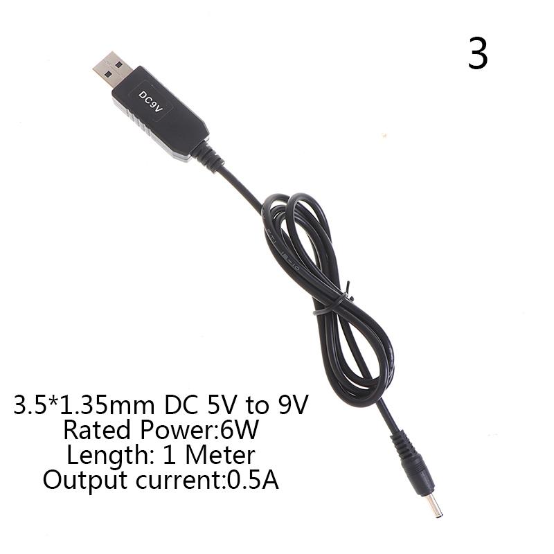 USB Strømforsterkningsledning DC 5V Til 9V 12V Opptrappingsadapterkabel 3.5*1.35mm 5.5*2.1mm
