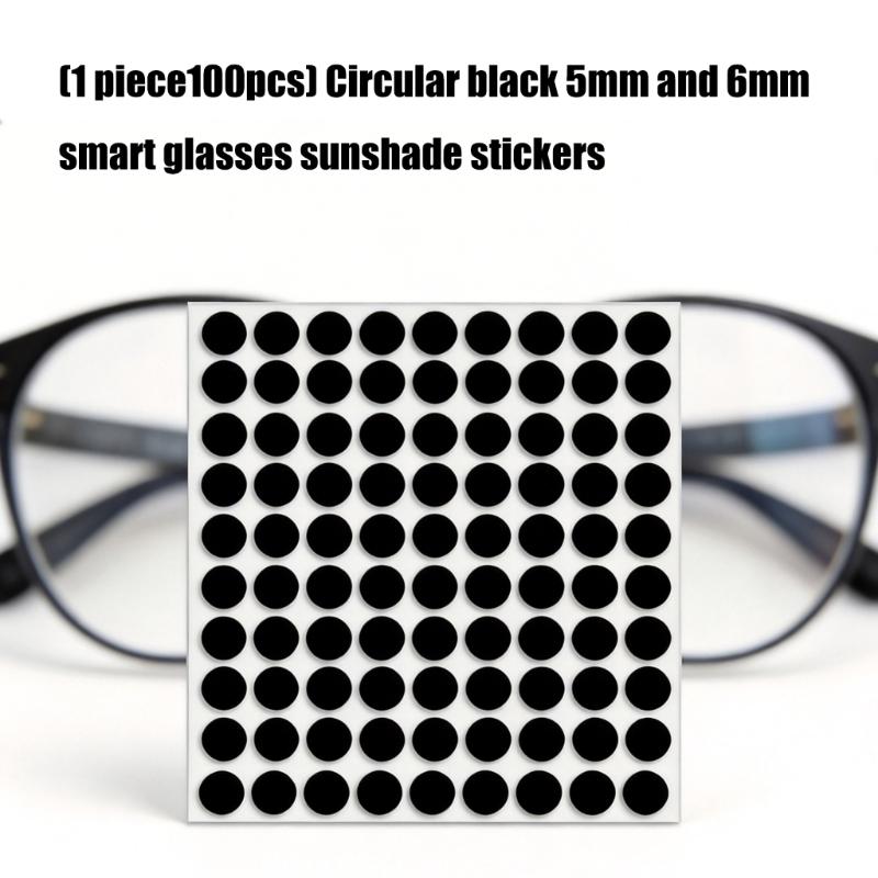Ochelari Negri din Plastic cu Acoperire Anti-Orbire Inteligentă Pentru Accesorii Ochelari de 5mm și 6mm Autocolant Blocare Lumină