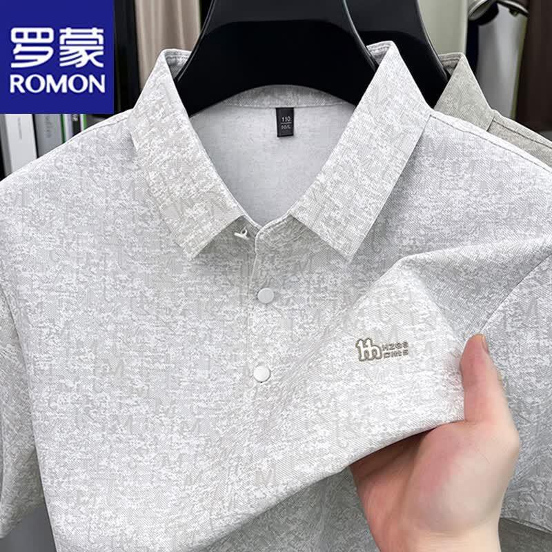 Мужская повседневная футболка-поло с коротким рукавом ROMON M