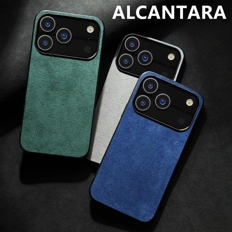 Frosted Ultra-thin Alcantara Case for iPhone 17 Pro Max Air 16 17 16e 15 14 Plus 13 12 11 XS Max X XR 7 8+ Large Lens Hole Cover