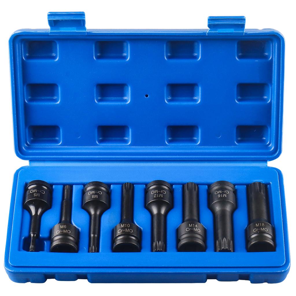 8pcs Bit Socket Set Impact Drill Bit Adapter H/T/M Type for Car Auto Bicycle Repair Hand Tools Power Drills Socket Wrench