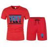 New Men's Black Jey Uso Yeet T-Shirt Shorts Set Summer Short Sleeve Men Overiszed Suits New Causal Clothing Sets