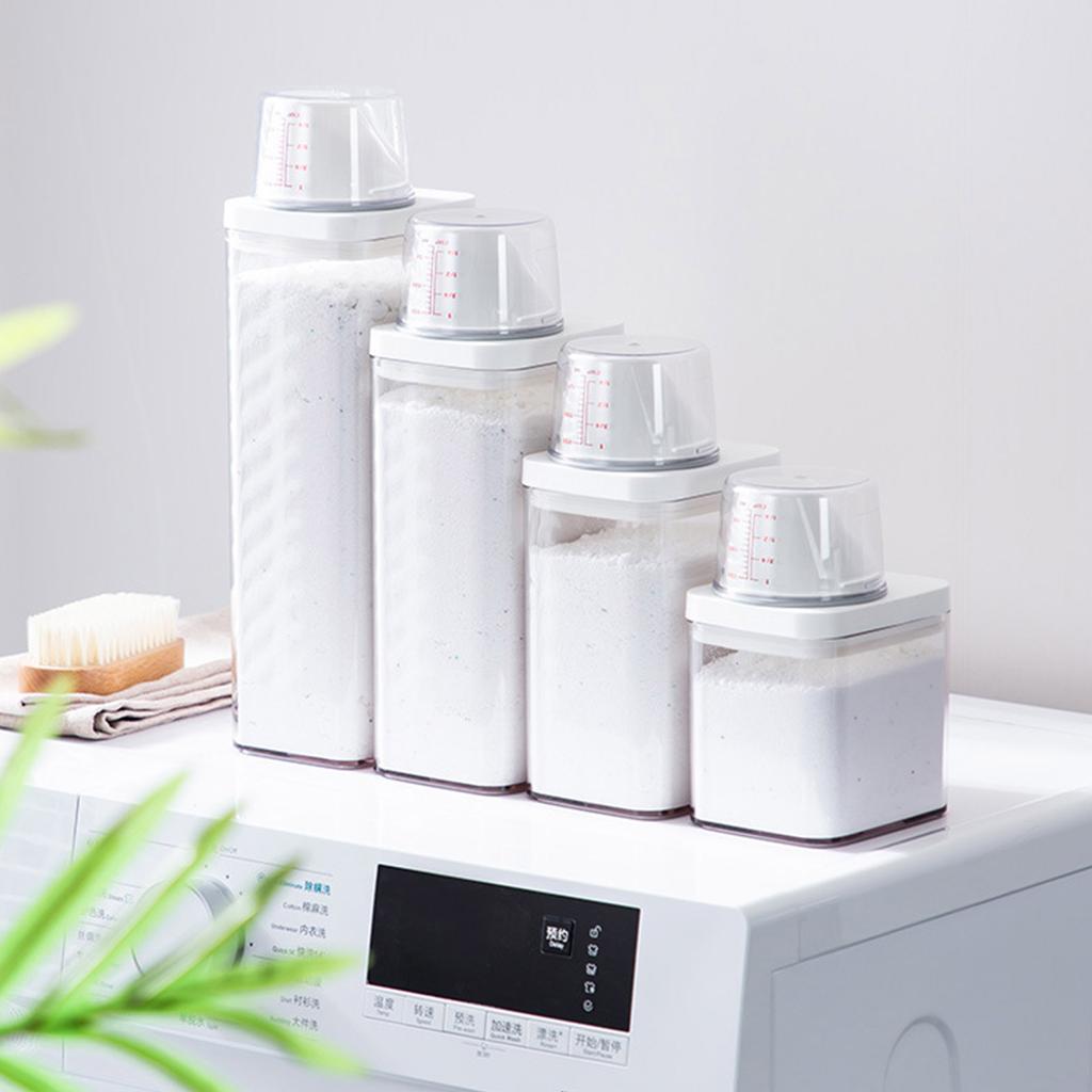 Large Capacity Detergent Container Functional Airtight Laundry Detergent Powder Storage Box Container with Lids