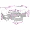 9 Piece Grey Garden Sofa Set with Cushions