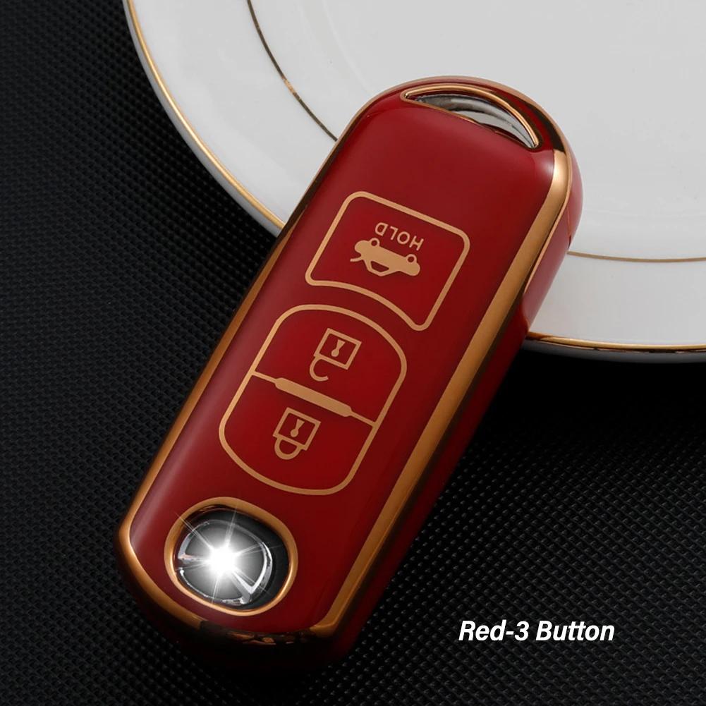 TPU 2 Buttons Car Remote Key Case Cover Shell for Mazda CX-3 CX3 CX-5 CX5 CX7 CX-9 CX8 2 3 5 6 BL BM GJ Atenza Axela Demio