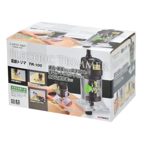 Takagi Electric Trimmer with Cord EARTH MAN TR-100 [Soft Start Reduces Shake When Starting] Trimmer Power Tool Electric Trimmer DIY Electric Planer
