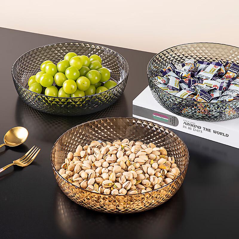 Abay Light Luxury PET Plastic Fruit and Snack Plate