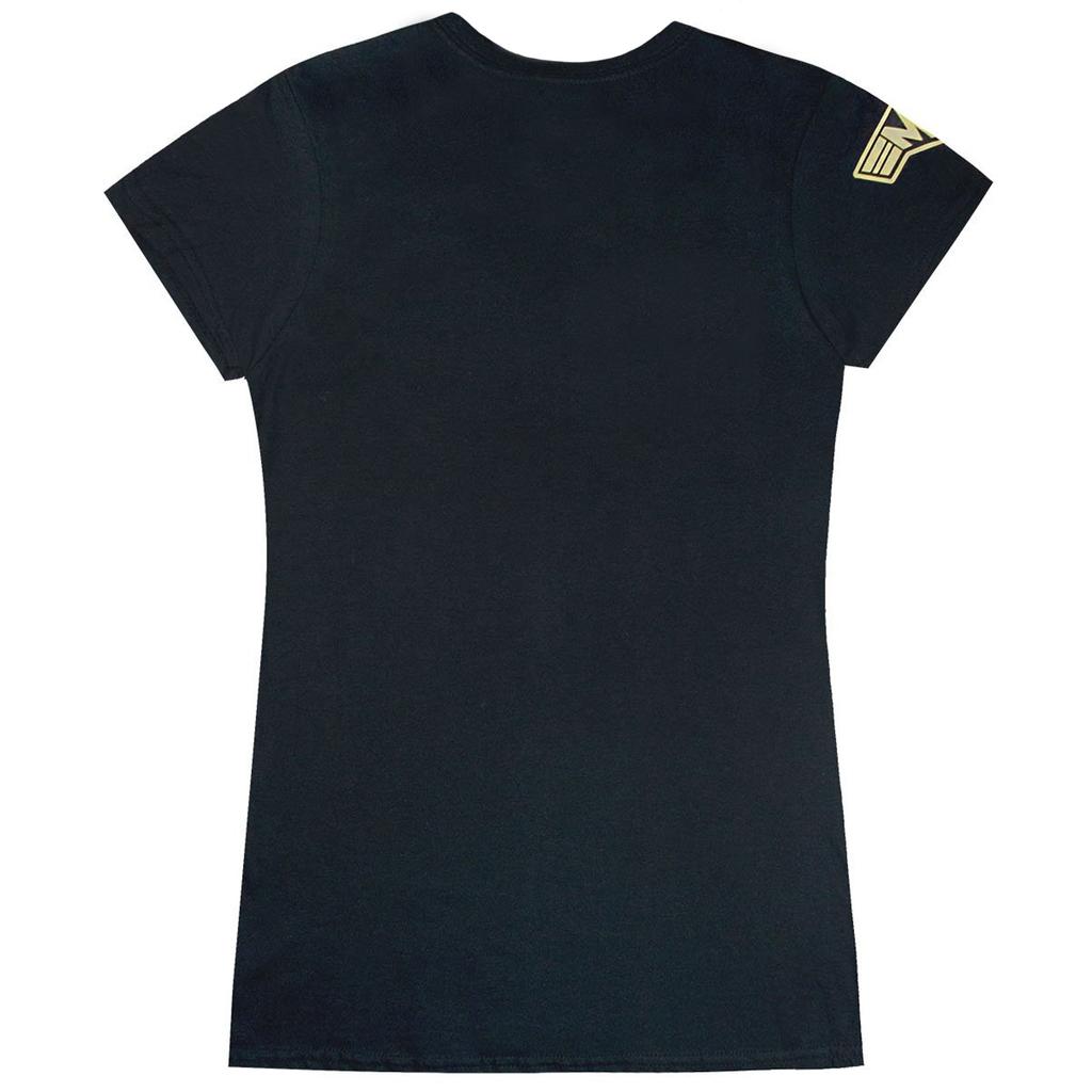 Marvel T-Shirt Donna Captain Marvel Con Tasca E Scudo - Nera, 100% Cotone, Vestibilità Standard, Regalo Ufficiale