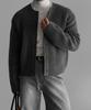 Bowlow Product Heavy Wool Crop Round Cardigan [Gray]