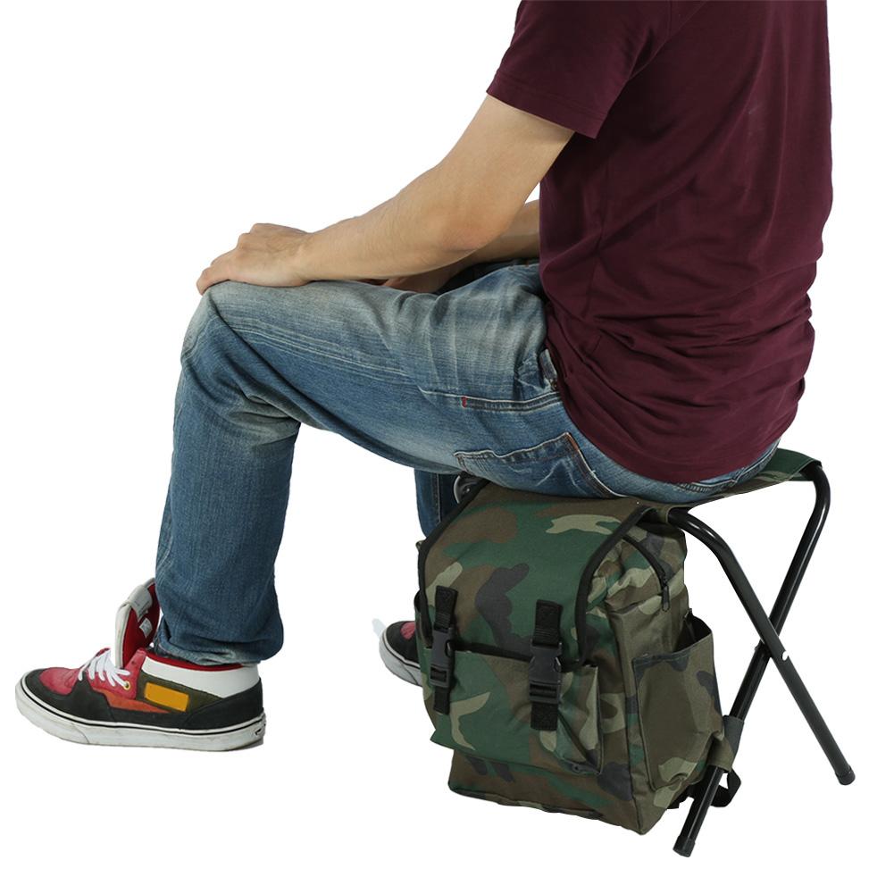 Foldable Outdoor Camping Fishing Stool Convenient Carry Seat With Storage Bag