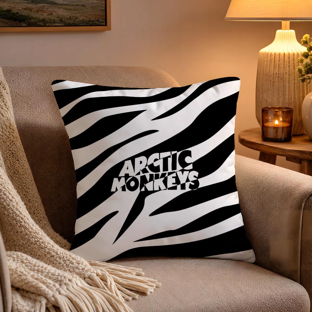 Hot AArctic Monkeys Brand Pillow Case Soft Plush Cushion Cover Double Print and Invisible Zipper for Sofa Home Car Use