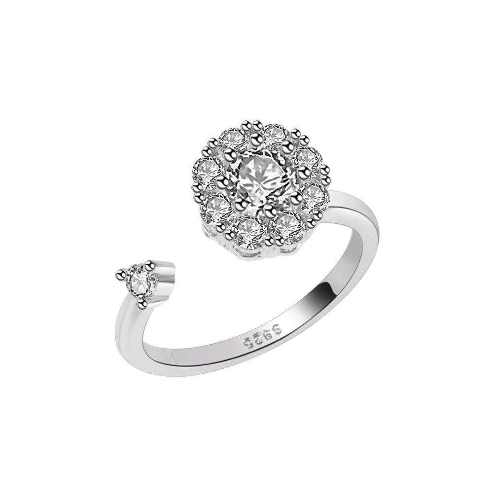 Shining Luminous Creative Rose Rotating Ring Female Delicate and Elegant Gift for Good Friends Fine Workmanship Jewellery Current Fashion Trends