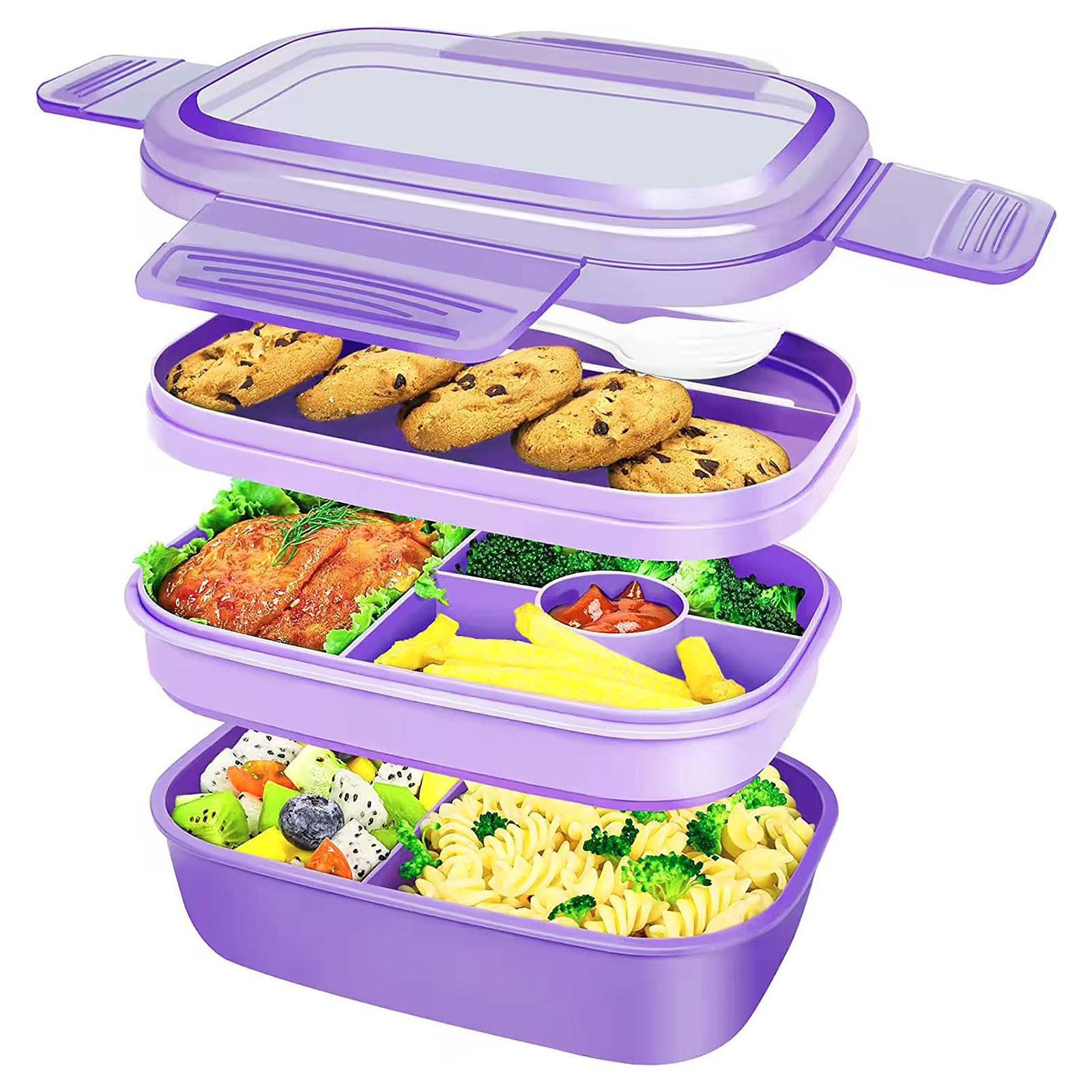 

Ланч-бокс с микроволновым нагревом, Студенческий ланч-бокс, Детский прямоугольный ящик для фруктов One Size фиолетовый