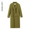 Lanzi Women's Wool Alpaca Blend Retro Long Coat