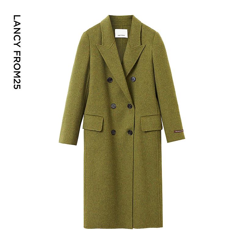 Lanzi Women's Wool Alpaca Blend Retro Long Coat
