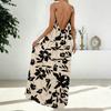 Women’s Maxi Dress Sleeveless Spaghetti Strap Loose Fit Floral Print Casual Long Sundress for Summer Beach Vacation