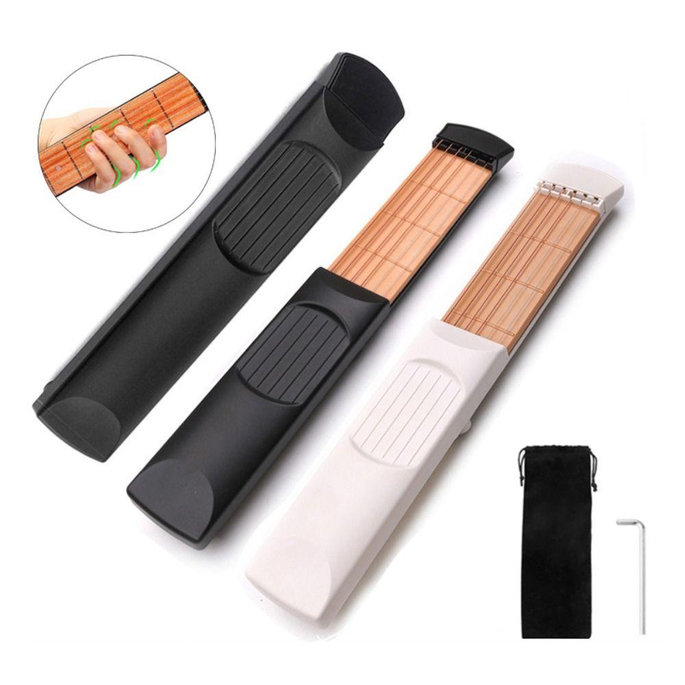 Portable Pocket Guitar 4/6 Fret Guitar Chord Trainer Finger Guitar Aid Tool  Beginners and Children