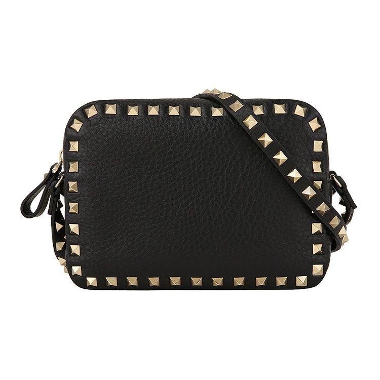 

Valentino Studded Leather Camera Bag Women Shoulder Bag Black WW2B0809VSF-0NO Basic Set (Bag+Dust Bag)