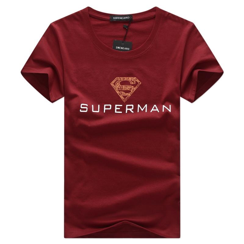 QICED Summer Short-sleeved T-shirt Men's O-neck Trend Bottom Shirt