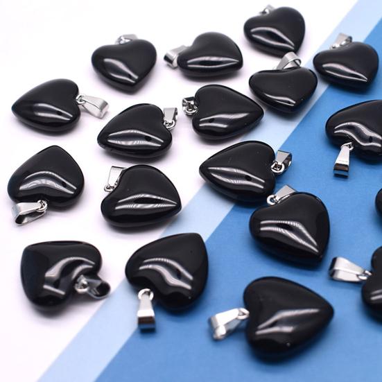 Heart Shape Pendant Necklace Charm 20mm Love Heart Shaped Pendant Jewelry Accessory for DIY Crafts Necklaces Bracelets Key Chains