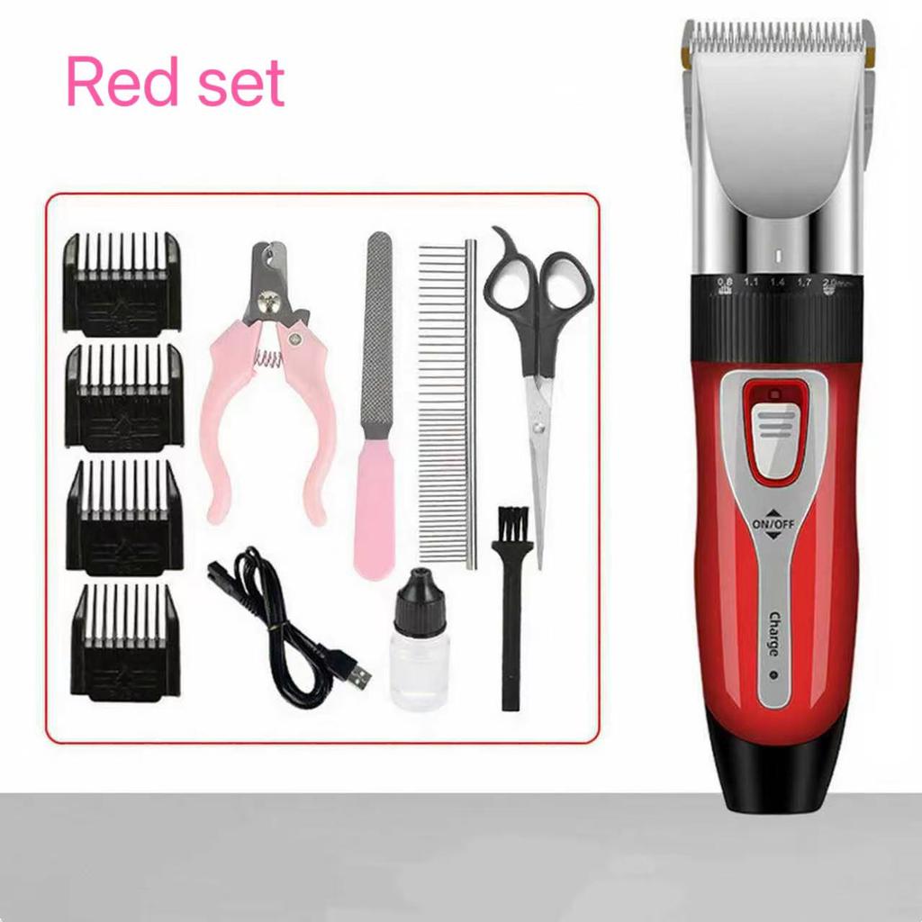 USB Rechargeable Dog Hair Cutting Grooming Machine Low Decibel Puppy Trimmer for Pet Haircut Electrical Animal Haircut Device