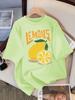 Fresh Lemon Fruit Prints Women Tee Shirt Casual Oversized T-Shirts Breathable Cotton Short Sleeve Comfortable O-Neck Tops