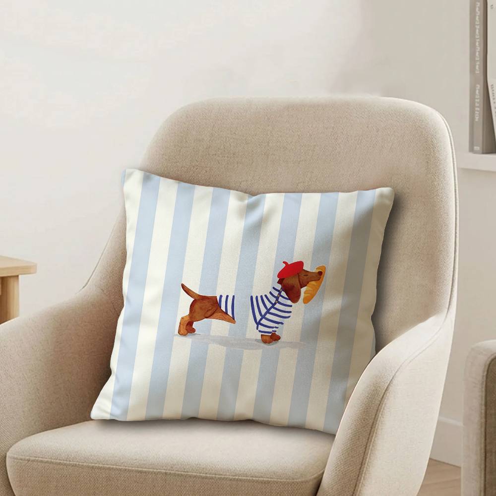 Fodera per Cuscino Animali con Sfondo a Strisce Cuscino Decorativo Divano Decorazione Casa fodere per cuscini