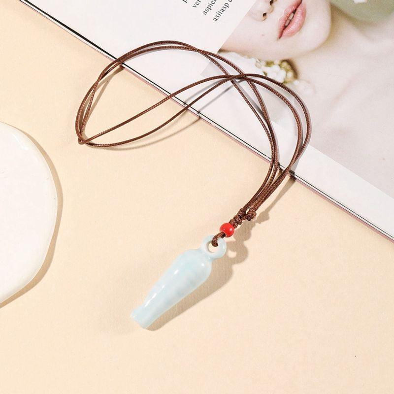 

Керамический Lobu Плетеный вручную Регулируемые женские аксессуары Light blue turnip whistle