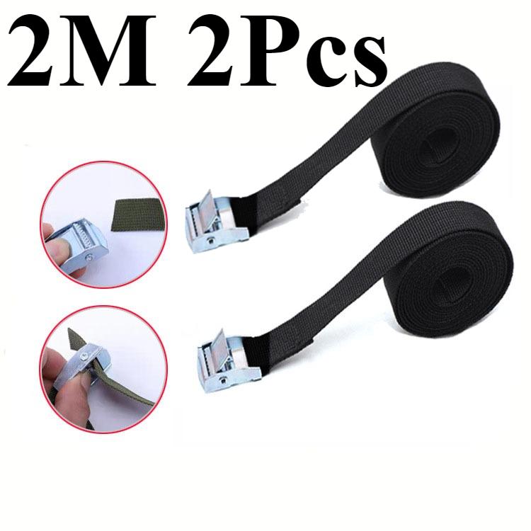 1/3pc 2M Buckle Tie-Down Belt Cargo Straps for Car Motorcycle Bike with Metal Buckle Tow Rope Strong Ratchet Belt Luggage Bag