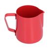 400ml PTFE Pointed Mouth Milk Frothing Jug Stainless Steel Coffee Jug for Home KitchenRed