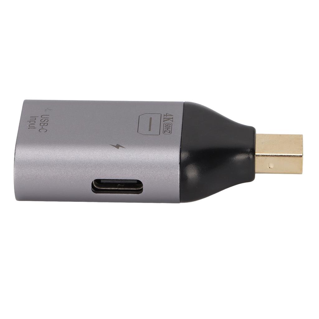 4K 60Hz USB C Buchse auf Mini Displayport Stecker Adapter Konverter und PD Power Adapter für Mobile