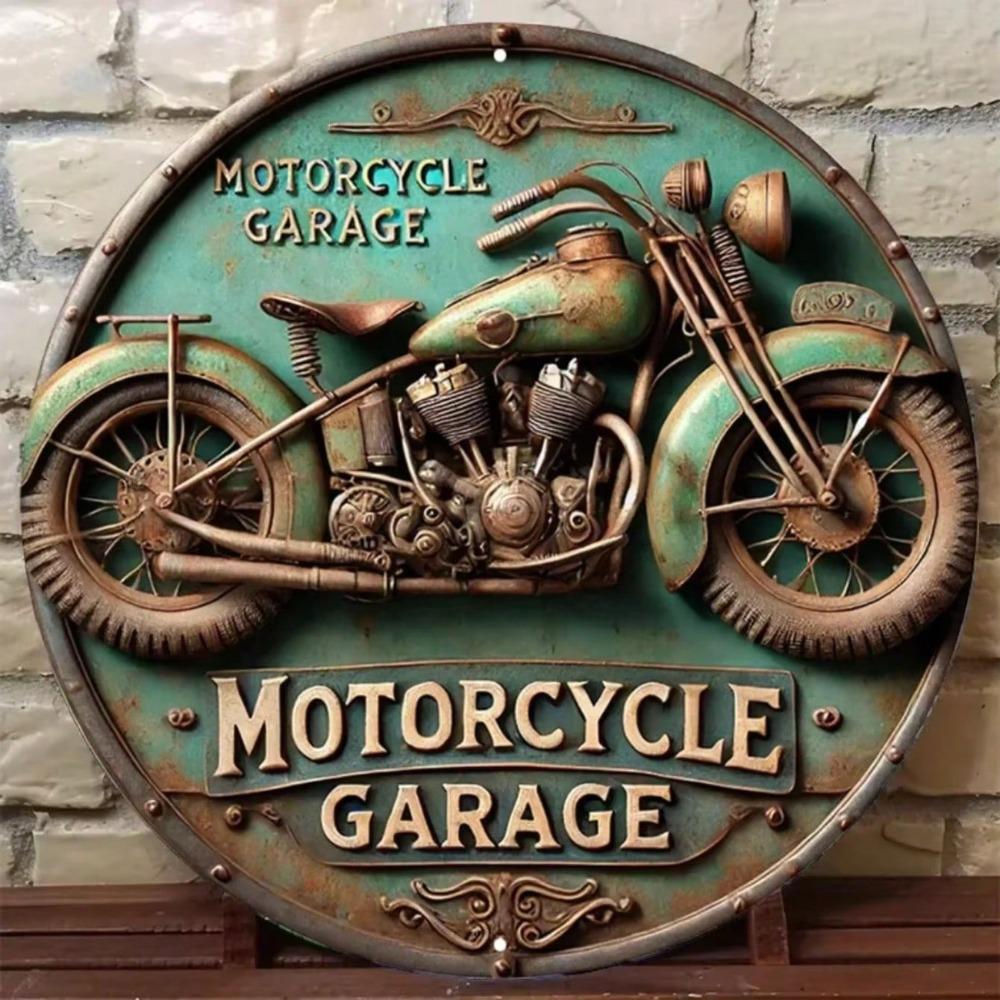 Vintage Motorcycle Metal Tin Sign Retro Wall Art Home Decor