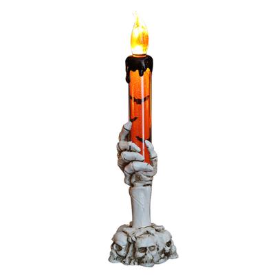Halloween Skull Candle Holder Light Skeleton Ghost Hand Flameless Candle Lamp Party Bar Decoration