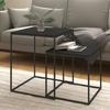 VidaXL Coffee Table Set 2 Pcs Engineered Wood and Metal 343113