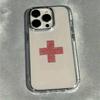 INS Retro Heißer Verkauf Rotes Kreuz Design Muster Handyhülle für iPhone 17 AIR 16 15 14 13 12 11 PRO MAX XSMAX XR 7 8 PLUS Y2K Hülle