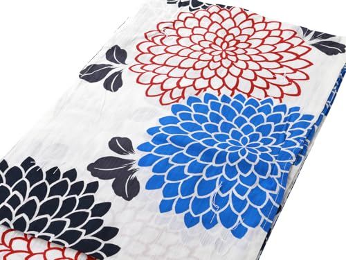 [SAKIKU-EN] Ready-to-wear! Women's Yukata 3-Piece Set with Corsage, Variegated Weave, Yukata, Obi, and Geta. Perfect for Summer Festivals and Firework