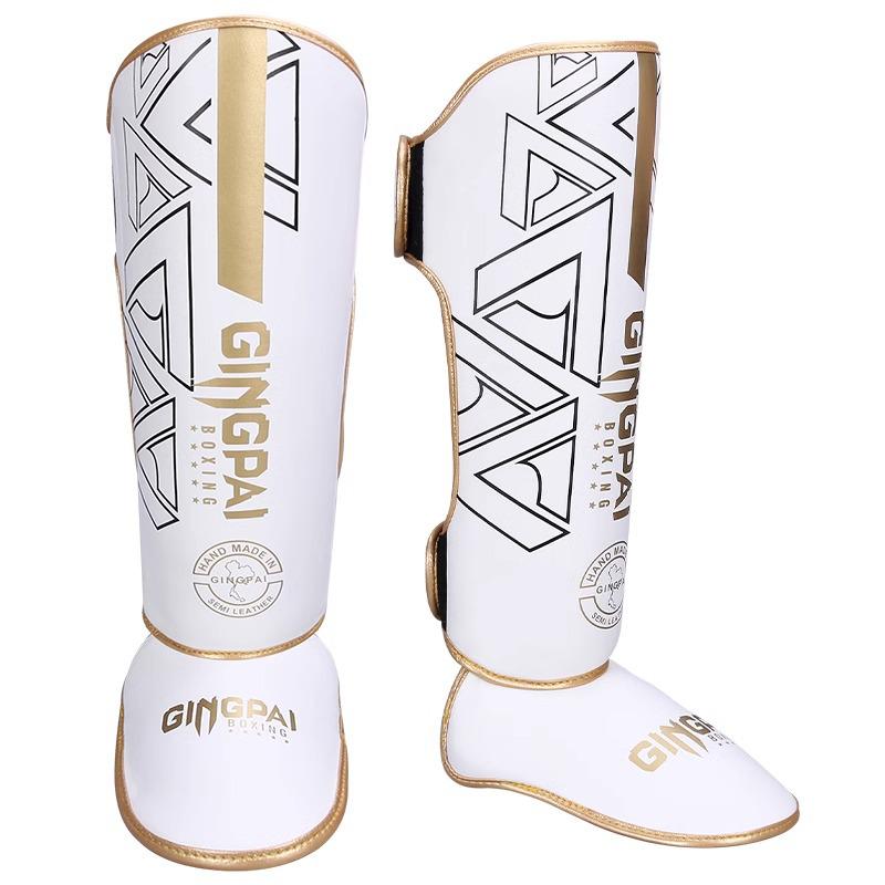 Adult & Child Martial Arts Shin & Foot Guards with Ankle Protection - Ideal for Boxing, Sanda, & Muay Thai Training