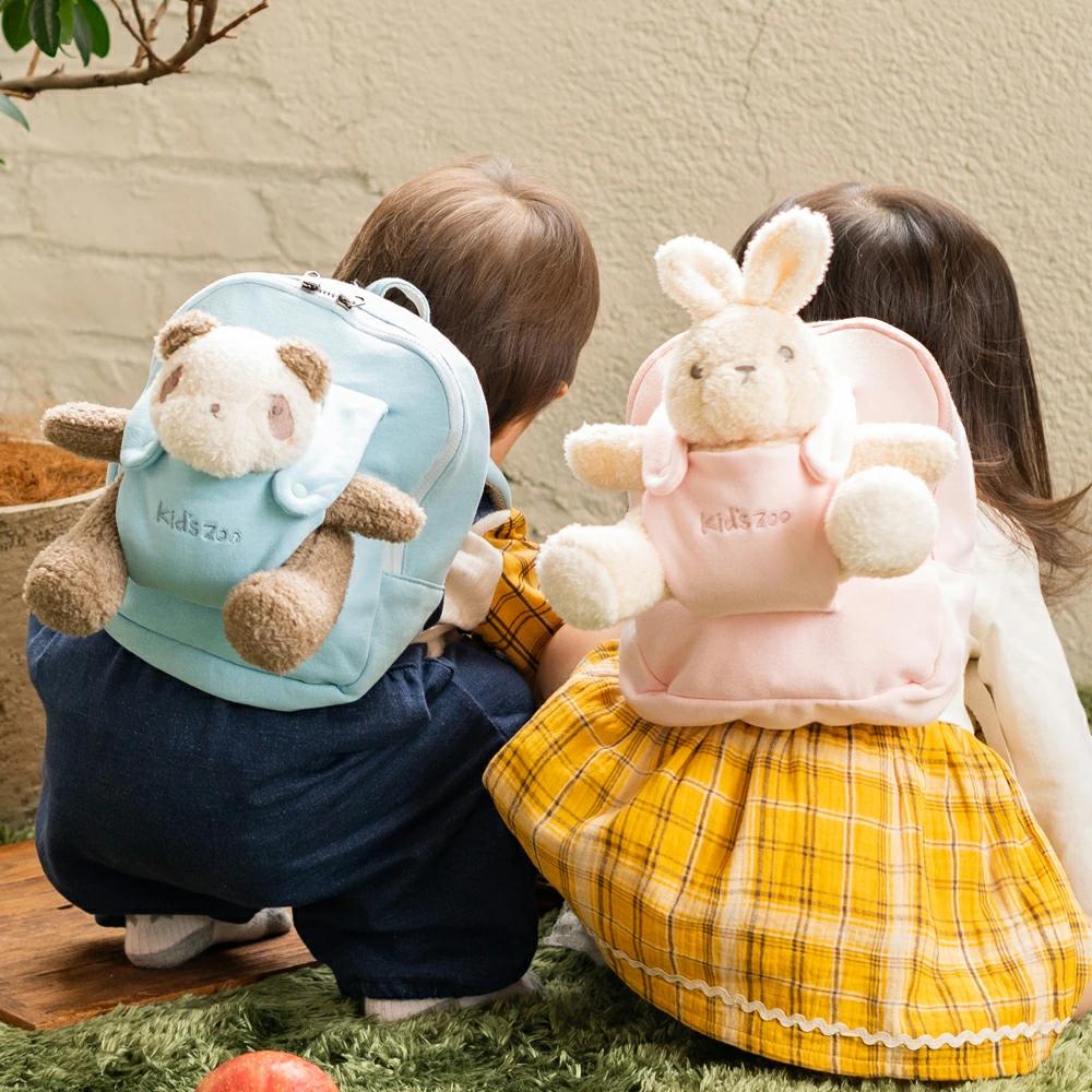 [Children's Clothing] Kid's Zoo (Kids Zoo) Panda and Rabbit Stuffed Toy Backpack F W97600