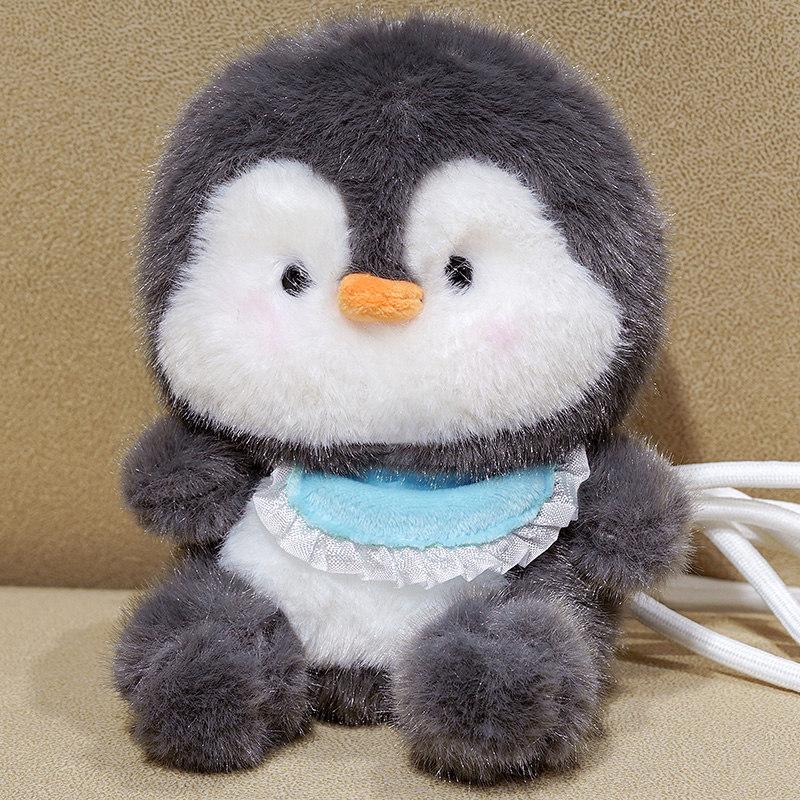 15Cm Cartoon Animals Plush Pendant  Cross Body Phone Support Plushie Stuffed Rabbit Lamb Bear Penguin Small Plushie Gift