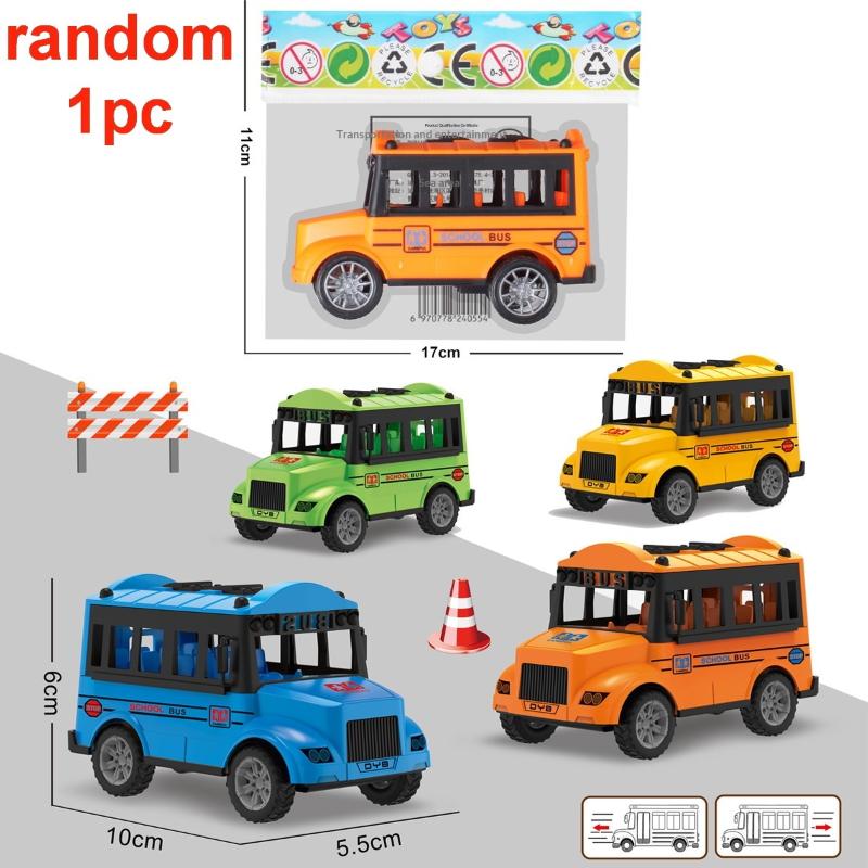 

1Pcs Inertia Vehicle Toy Story Music Lighting Rotating Car School Bus Toys For Kids Children Birthday Gift A3