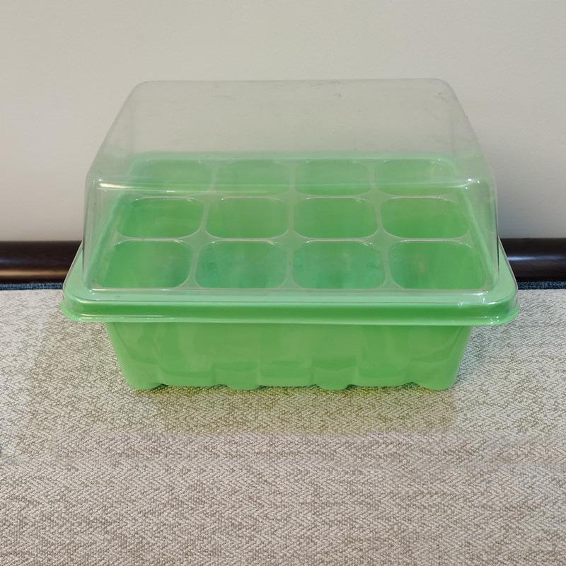 Gardening Seedling Tray Set: 6-Hole & 12-Hole Trays with Air Vents and Switchable Lids - 3 Pieces