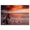 Canvas Print, Orange Sky Over the Sea