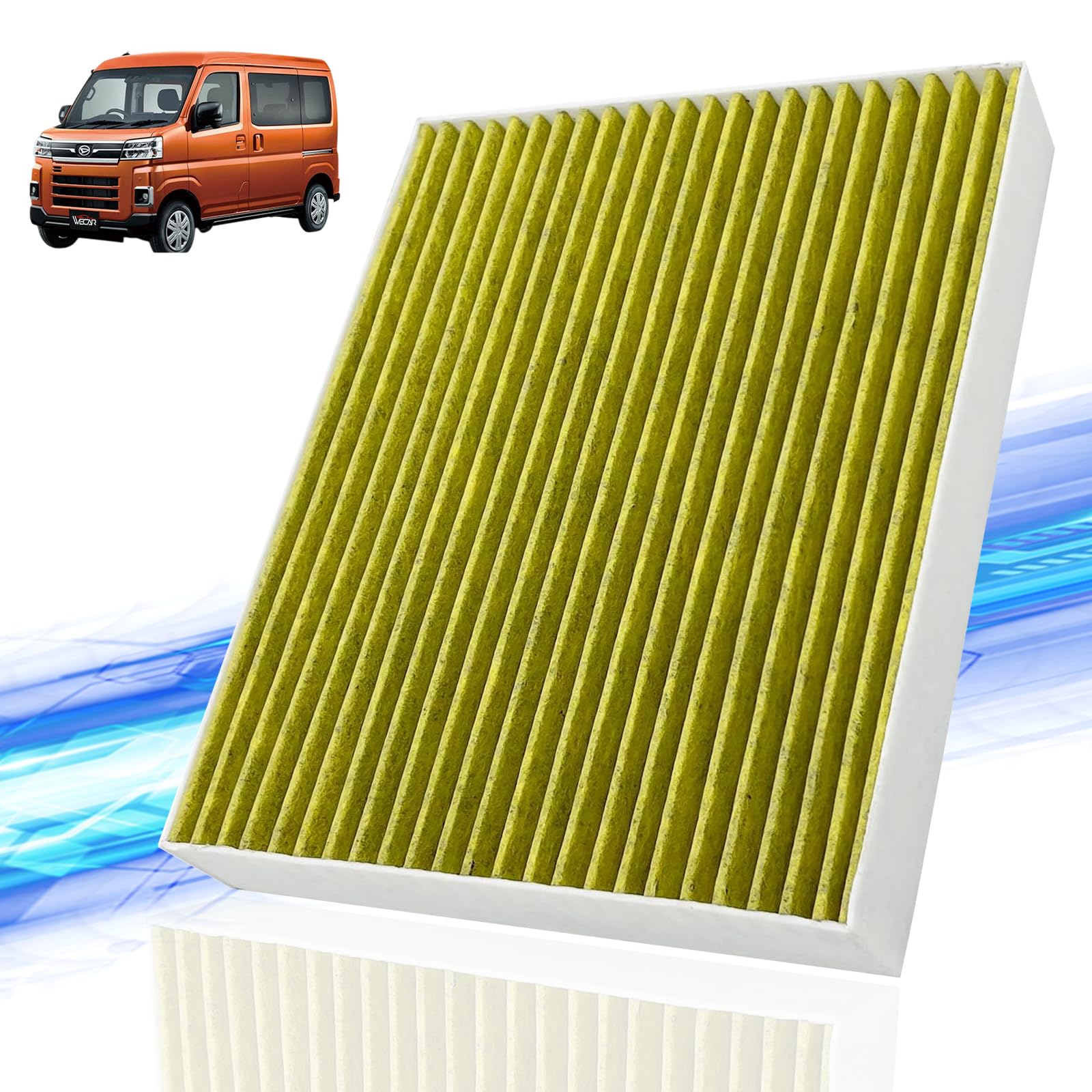 

Atley Wagon Air Conditioner Filter with Activated Carbon for PM2.5 Compatible, Deodorizing, Antibacterial, Mildew Length 18.3cm x Width