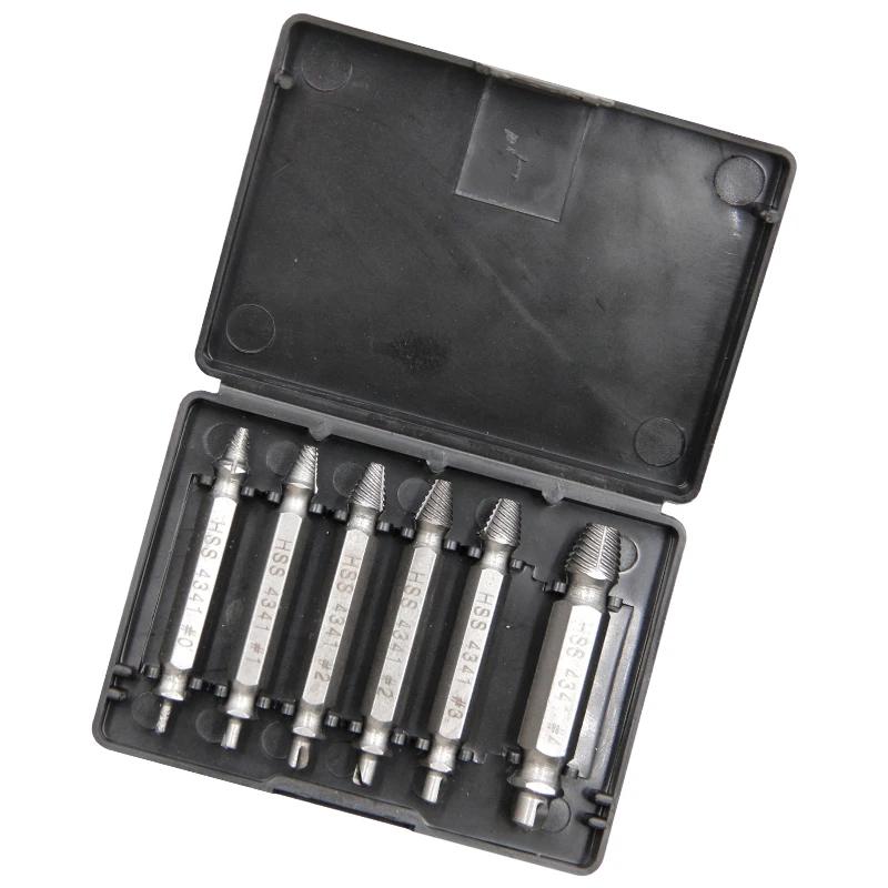 6Pcs Double Head Set Extractor Double Head Screw Slide Tooth Removal Screwdriver Bit Set Broken Wire Tool Kit Power Tool