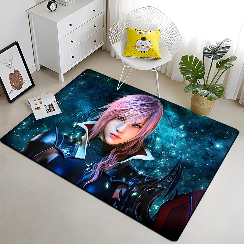 Final Fantasy Carpet Art Printed Living Room Bedroom Children's Rugs Soft Kitchen Area Rug Non-slip Flannel Carpet Floor Mat