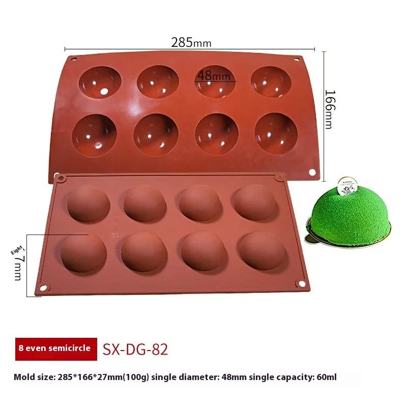 Silicone Hemispheric Chocolate Mold 3d Half Ball Cookie Mousse Cake Dessert Fondant DIY Mould Kitchen Non-stick Baking Tools