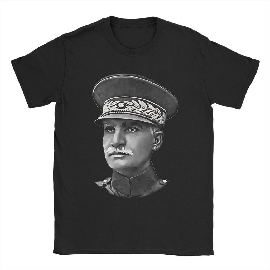 Funny Reza Shah Pahlavi TShirt for Unisex Round Neck Cotton T Shirts Short Sleeve Tee Shirt Original Clothing