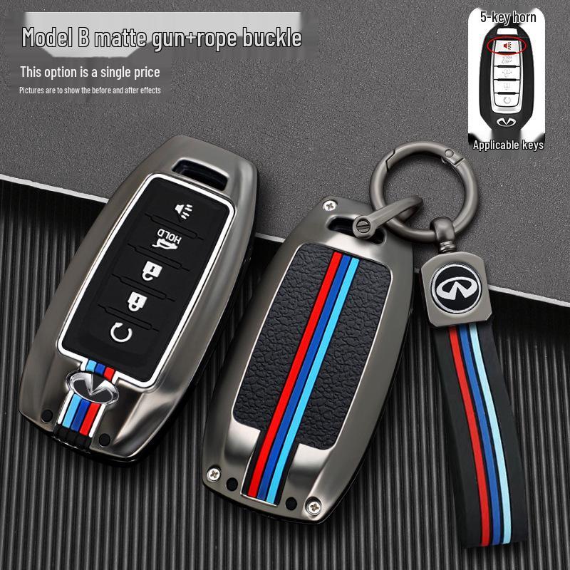 Compatible Infiniti QX50, QX60, Q50L Key Case Set - Full Protective Key Shell Cover with Buckle