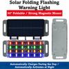 2pcs Solar Powered Solar Powered Warning Light LED Flashing Wireless Safety Lamp  Rear Installation